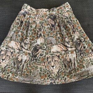 Gorgeous VINTAGE African Animals Print Skirt